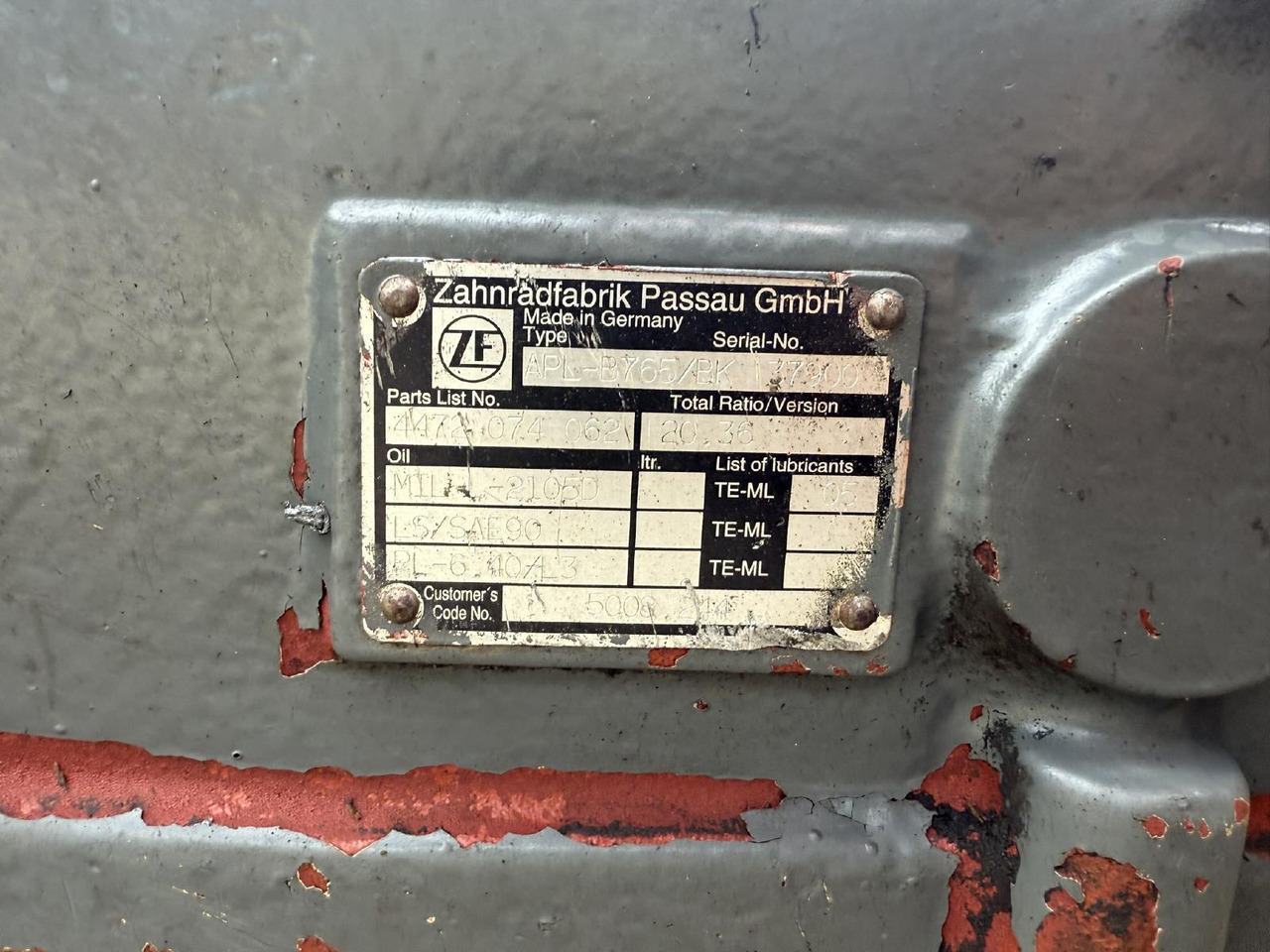 Liebherr ZF AP L B 765 aus LH 904 LIT - As en onderdelen voor Bouwmachine: afbeelding 3 Liebherr ZF AP L B 765 aus LH 904 LIT - As en onderdelen voor Bouwmachine: afbeelding 3