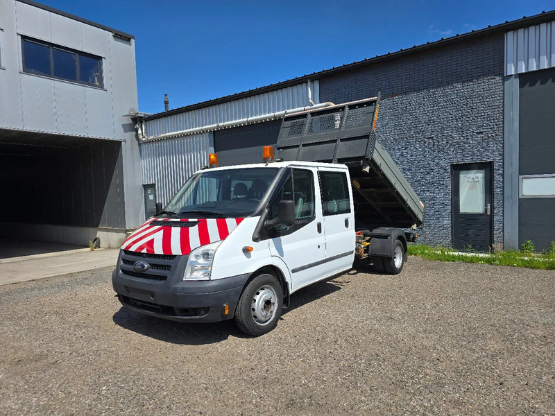 Kipper bestelwagen, Bestelwagen met dubbele cabine Ford Transit 7 seats 39000km, 3 sides tipper: afbeelding 1