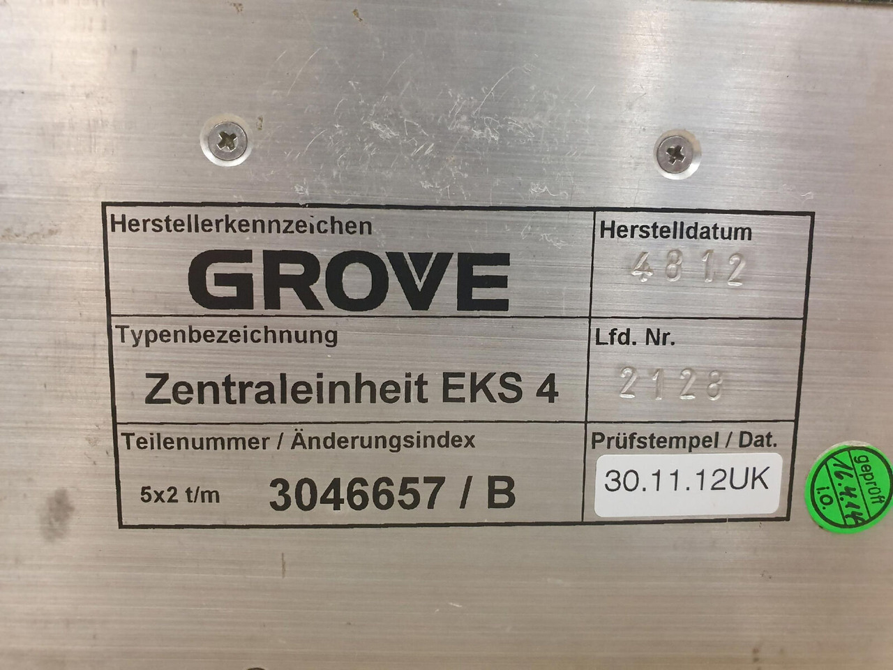 Grove EKS 4 LMB - Elektrisch systeem voor Mobiele kraan: afbeelding 5 Grove EKS 4 LMB - Elektrisch systeem voor Mobiele kraan: afbeelding 5
