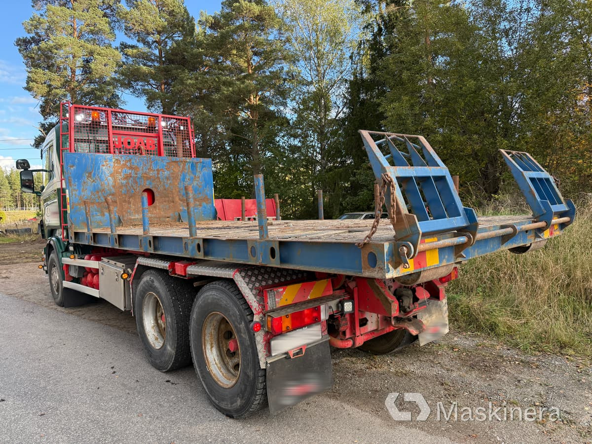 Haakarmsysteem vrachtwagen Lastväxlare Scania R420 6X4 Tridem med maskinflak och grusflak: afbeelding 8