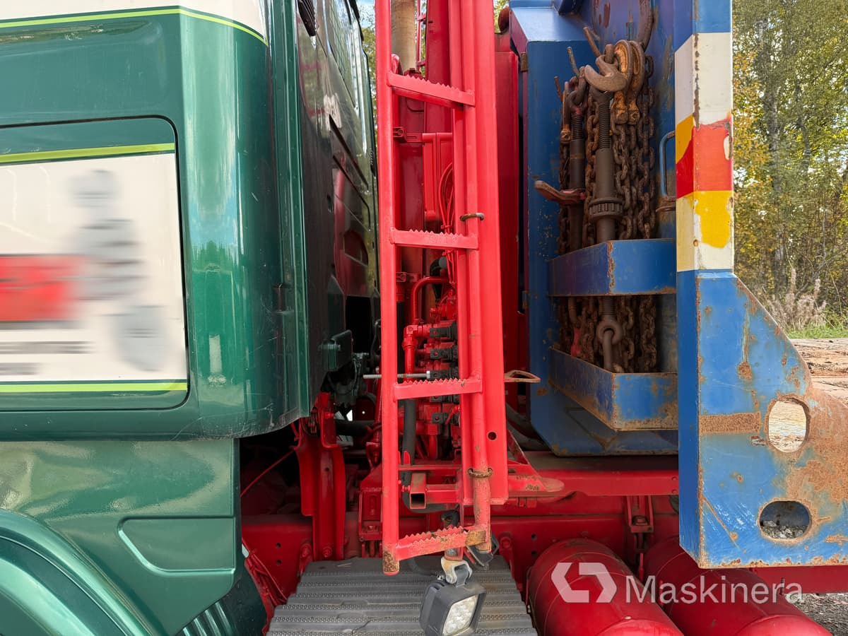 Haakarmsysteem vrachtwagen Lastväxlare Scania R420 6X4 Tridem med maskinflak och grusflak: afbeelding 49