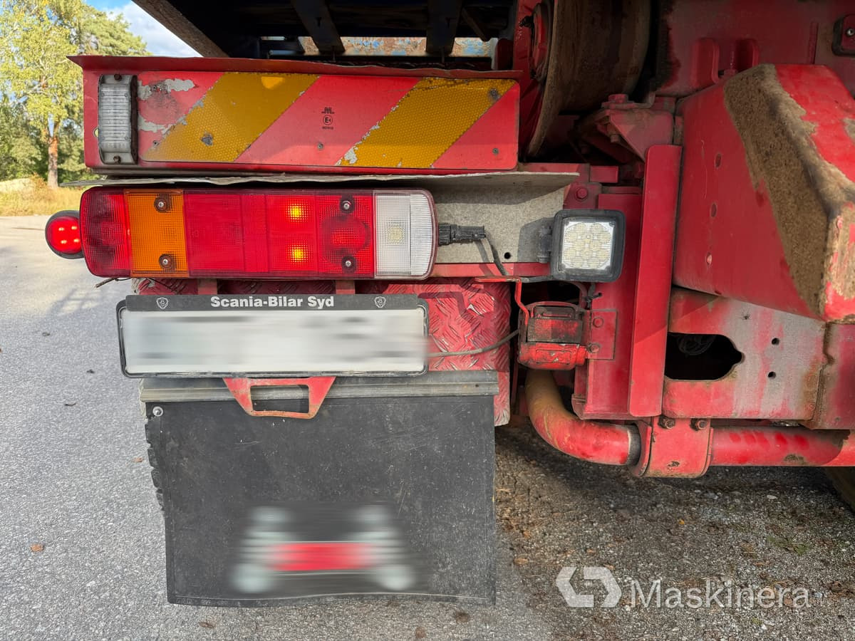 Haakarmsysteem vrachtwagen Lastväxlare Scania R420 6X4 Tridem med maskinflak och grusflak: afbeelding 40