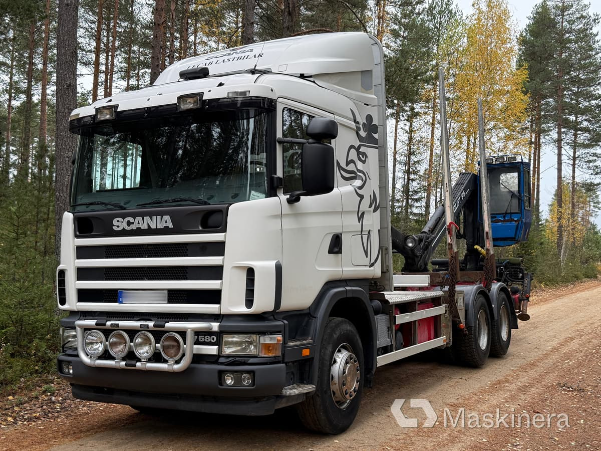 Scania R164GB6X4NA580 Timmerbil Scania R164 580 6x4 - Houttransport, Kraanwagen: afbeelding 1 Scania R164GB6X4NA580 Timmerbil Scania R164 580 6x4 - Houttransport, Kraanwagen: afbeelding 1