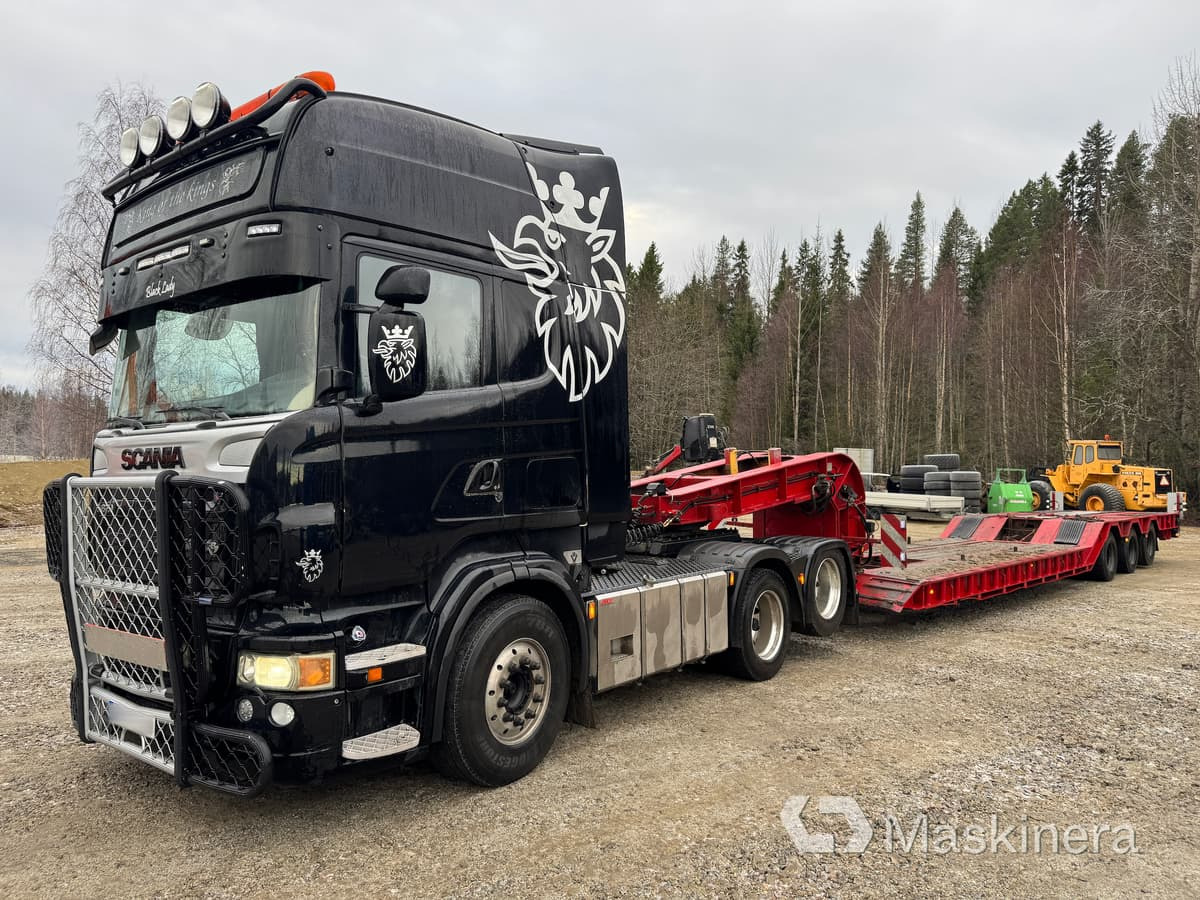 Scania R 620, Hafo H35 Plsbo Lastbil Scania R 620 med maskintrailer - Trekker, Autotransport oplegger: afbeelding 1 Scania R 620, Hafo H35 Plsbo Lastbil Scania R 620 med maskintrailer - Trekker, Autotransport oplegger: afbeelding 1