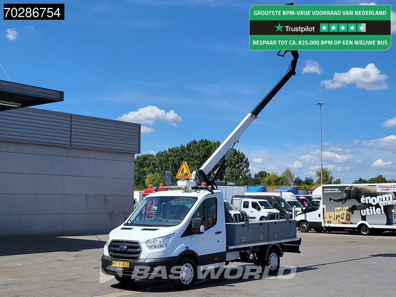 Bedrijfswagen Ford Transit 130pk Hoogwerker 11meter Werkhoogte Trekhaak Airco Cruise Euro6 Nacelle Arbeitsbühne 1Personen Trekhaak Cruise control: afbeelding 1