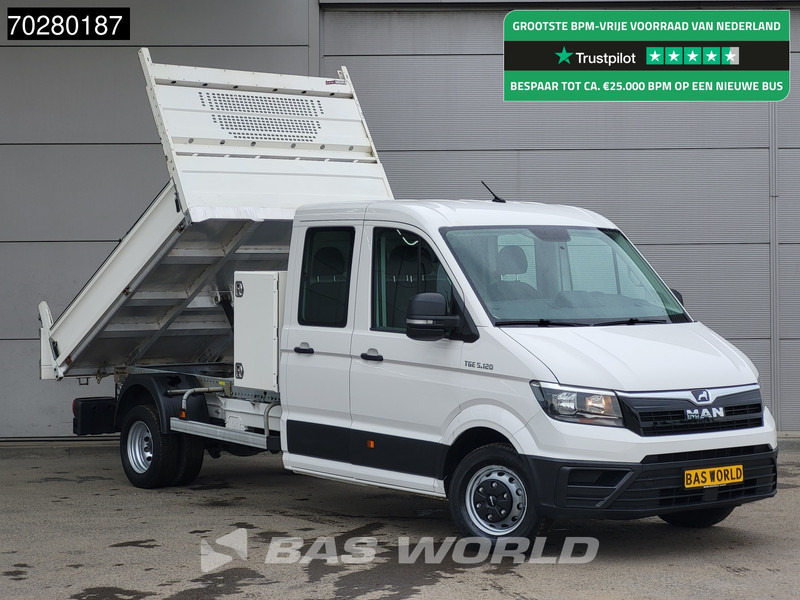 MAN TGE 5.120 Kipper met Kist Dubbel Cabine Dubbellucht 3,5t Trekhaak Navi Airco Cruise Euro6 Tipper Kipper Benne Airco Dubbel cabine Trekhaak - Kipper bestelwagen: afbeelding 1 MAN TGE 5.120 Kipper met Kist Dubbel Cabine Dubbellucht 3,5t Trekhaak Navi Airco Cruise Euro6 Tipper Kipper Benne Airco Dubbel cabine Trekhaak - Kipper bestelwagen: afbeelding 1