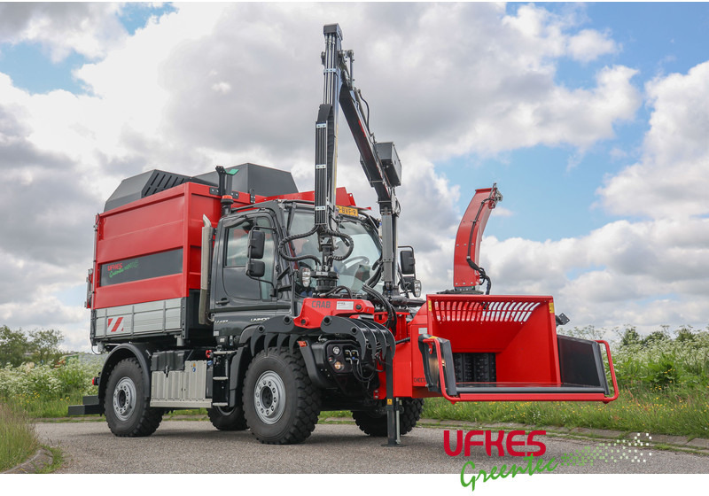 Mercedes-Benz Unimog U 427 Greentec woodchipper combi - Bedrijfswagen: afbeelding 3 Mercedes-Benz Unimog U 427 Greentec woodchipper combi - Bedrijfswagen: afbeelding 3