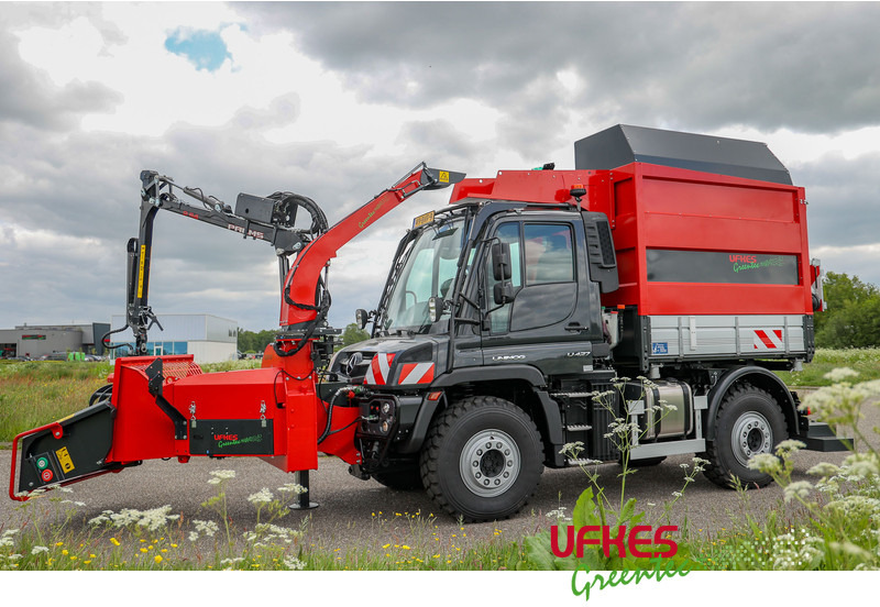 Mercedes-Benz Unimog U 427 Greentec woodchipper combi - Bedrijfswagen: afbeelding 2 Mercedes-Benz Unimog U 427 Greentec woodchipper combi - Bedrijfswagen: afbeelding 2
