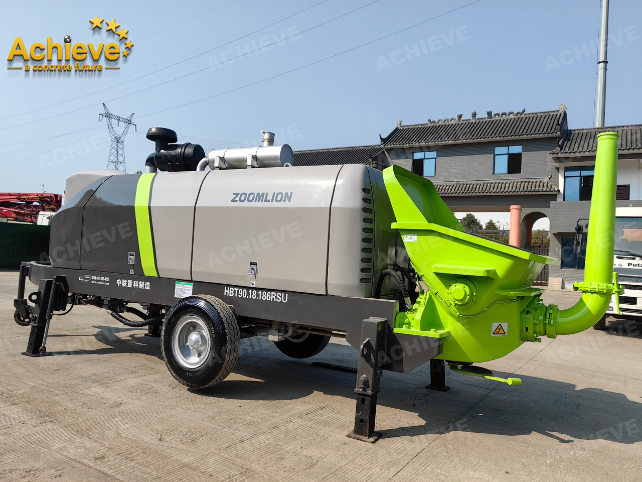 Zoomlion 2022 Zoomlion HBT 90.18.186RSU hydraulic Concrete Trailer Pump in China【ACHIEVE】TOP CONDITION!!! - Kleine betonpomp: afbeelding 4 Zoomlion 2022 Zoomlion HBT 90.18.186RSU hydraulic Concrete Trailer Pump in China【ACHIEVE】TOP CONDITION!!! - Kleine betonpomp: afbeelding 4