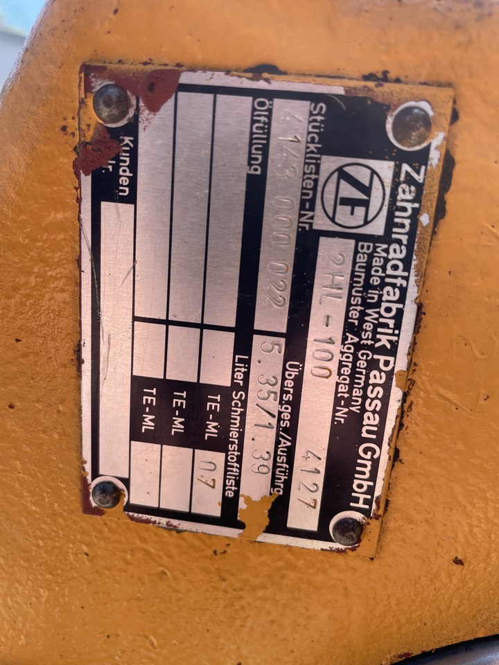 ZF 2HL-100 Z koparki LIEBHERR - Versnellingsbak: afbeelding 5 ZF 2HL-100 Z koparki LIEBHERR - Versnellingsbak: afbeelding 5