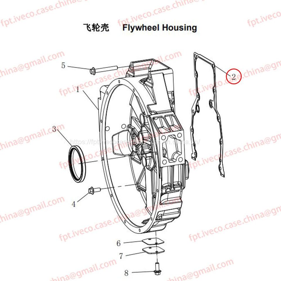 MAN D0836 Flywheel Housing Gasket 01904-0010 - Vliegwiel voor Vrachtwagen: afbeelding 1 MAN D0836 Flywheel Housing Gasket 01904-0010 - Vliegwiel voor Vrachtwagen: afbeelding 1