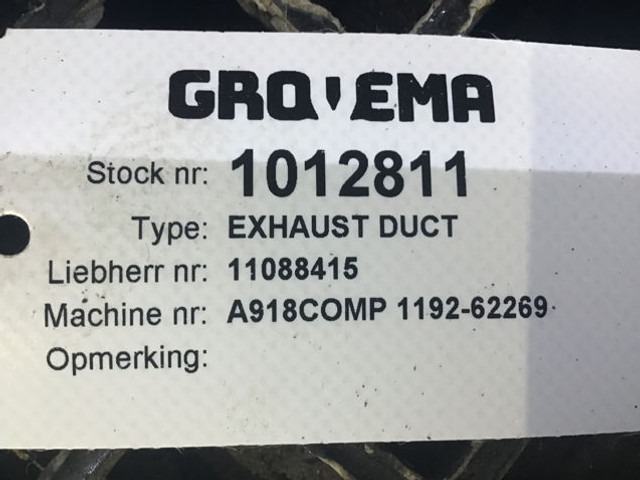 Liebherr Exhaust Duct - Uitlaatpijp: afbeelding 5 Liebherr Exhaust Duct - Uitlaatpijp: afbeelding 5