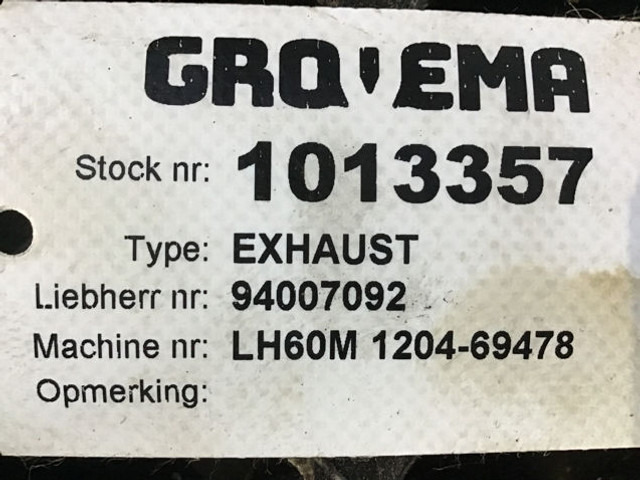 Liebherr Exhaust - Uitlaatpijp: afbeelding 5 Liebherr Exhaust - Uitlaatpijp: afbeelding 5