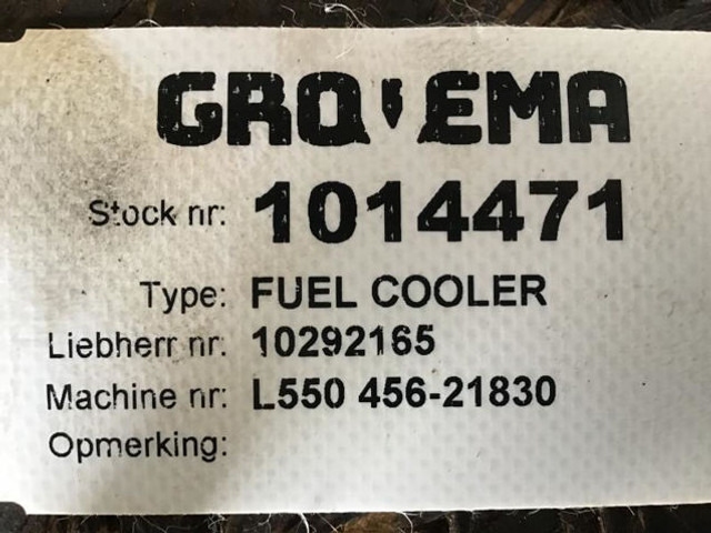 Liebherr Fuelcooler - Radiateur: afbeelding 4 Liebherr Fuelcooler - Radiateur: afbeelding 4