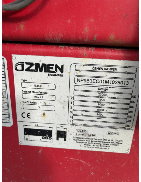 Scanslep Ozmen Damper - Dieplader aanhangwagen: afbeelding 5 Scanslep Ozmen Damper - Dieplader aanhangwagen: afbeelding 5