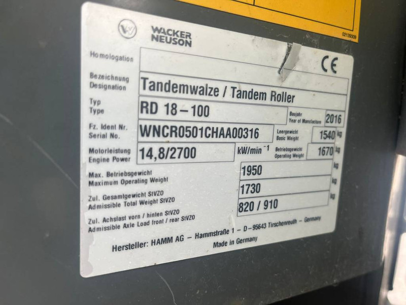 WACKER NEUSON RD 18 - Wals: afbeelding 5 WACKER NEUSON RD 18 - Wals: afbeelding 5