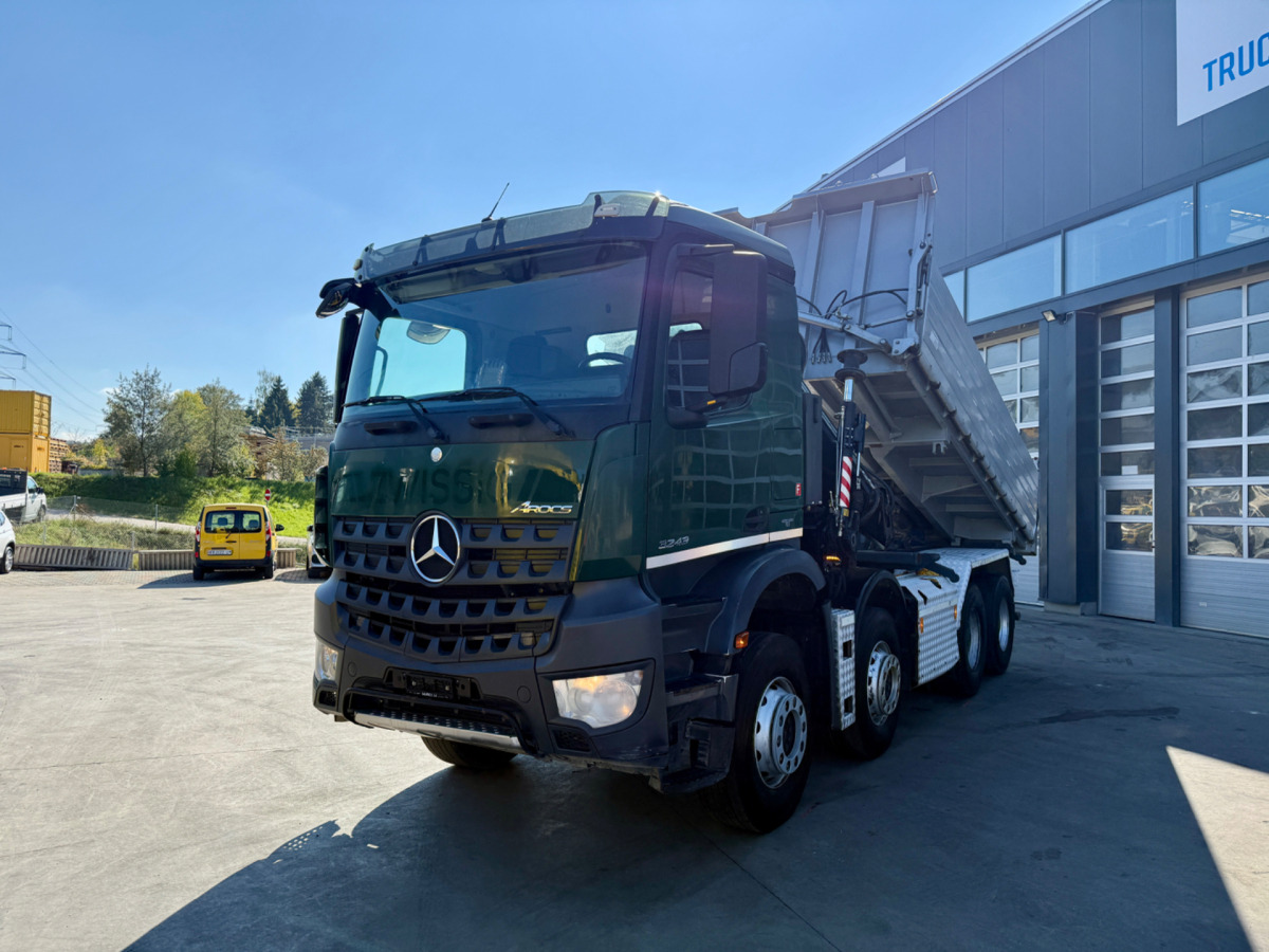 MERCEDES Arocs 3242 8x4 Hiab 166-4 - Kipper vrachtwagen, Kraanwagen: afbeelding 1 MERCEDES Arocs 3242 8x4 Hiab 166-4 - Kipper vrachtwagen, Kraanwagen: afbeelding 1