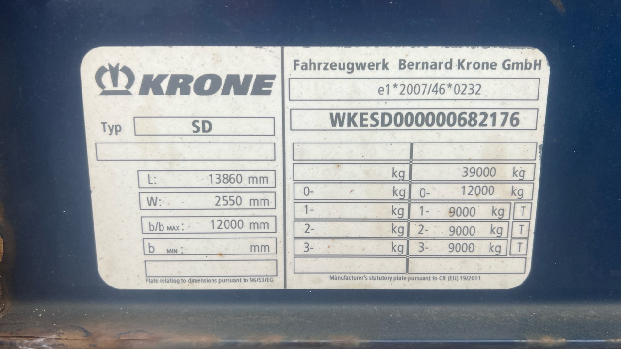 Aanhanger KRONE CURTAINSIDE EUROLINER: afbeelding 14