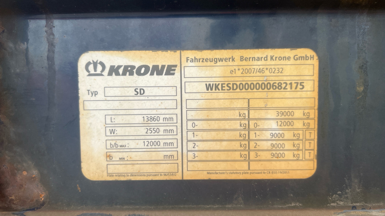 Aanhanger KRONE CURTAINSIDE  MEGA EUROLINER: afbeelding 13