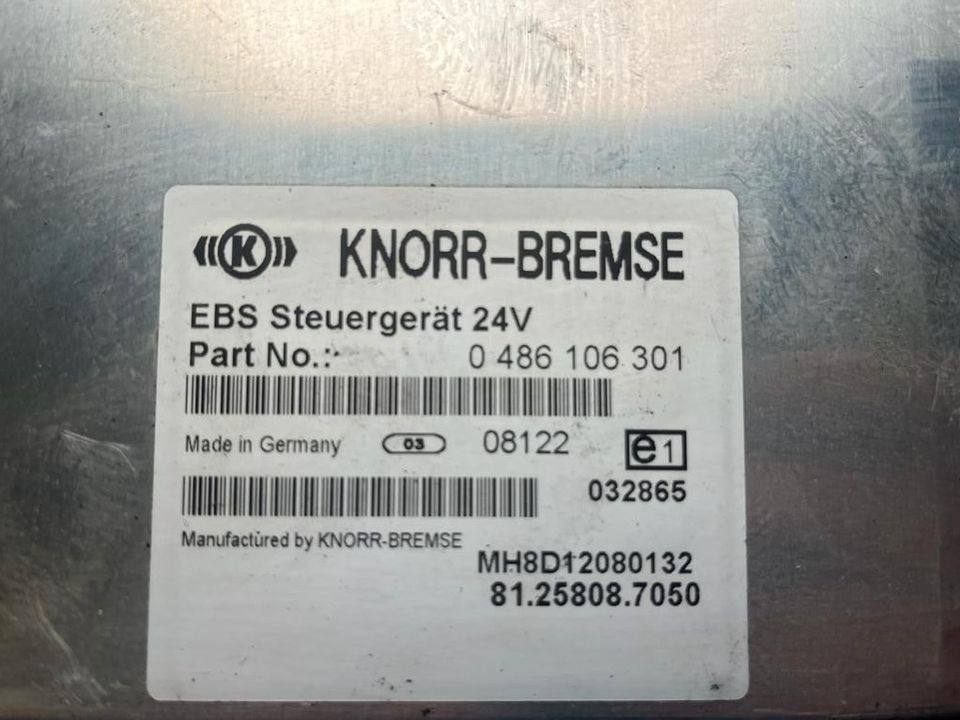 MAN KNORR BREMSE EBS Steuergerät 81.25808.7050 - ECU voor Vrachtwagen: afbeelding 2 MAN KNORR BREMSE EBS Steuergerät 81.25808.7050 - ECU voor Vrachtwagen: afbeelding 2