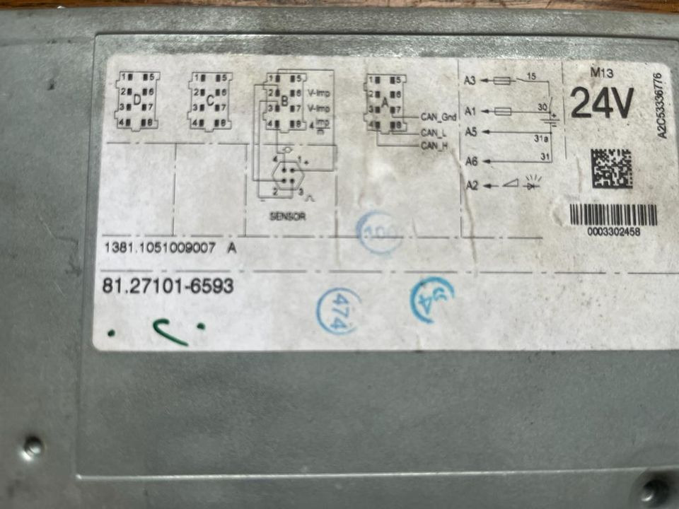 MAN TGX TGS TGA TGL Tachograph 81.27101-6593 - Tachograph voor Vrachtwagen: afbeelding 2 MAN TGX TGS TGA TGL Tachograph 81.27101-6593 - Tachograph voor Vrachtwagen: afbeelding 2