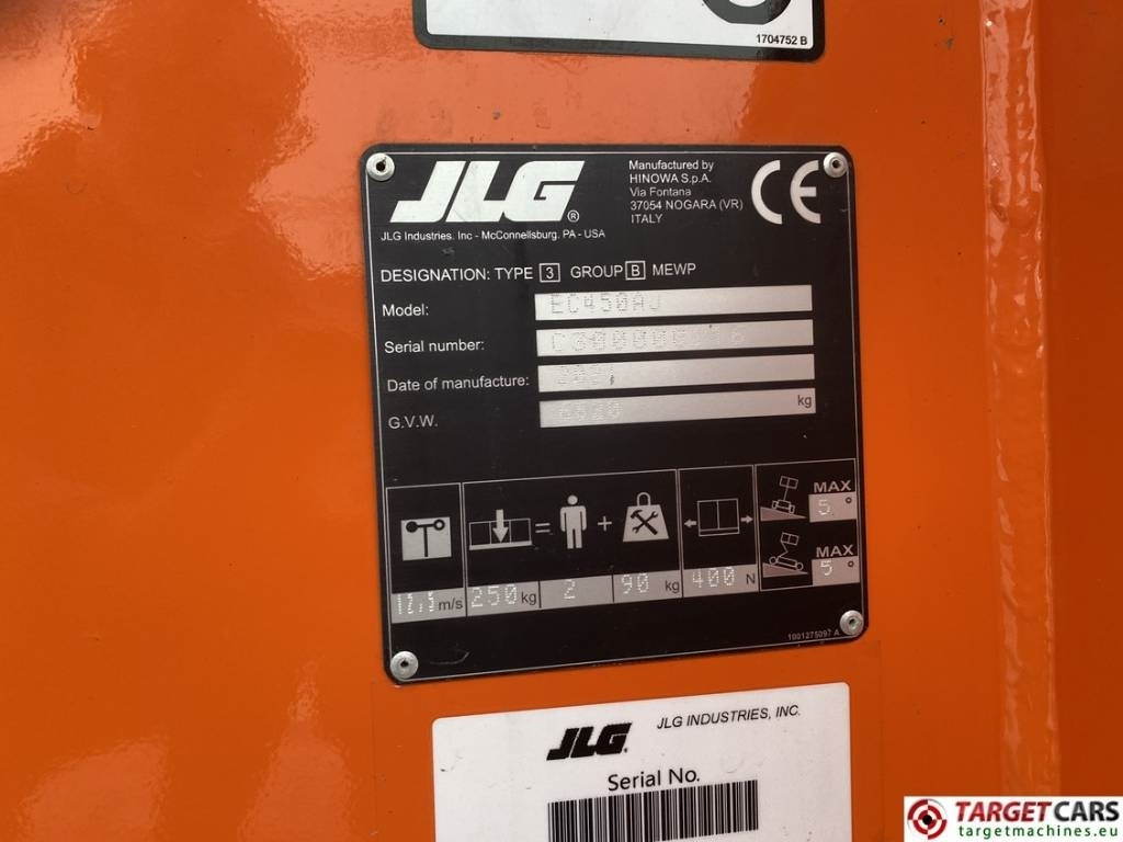 Knikarmhoogwerker JLG EC450AJ Electric Articulated Boom Work Lift 1572cm: afbeelding 10