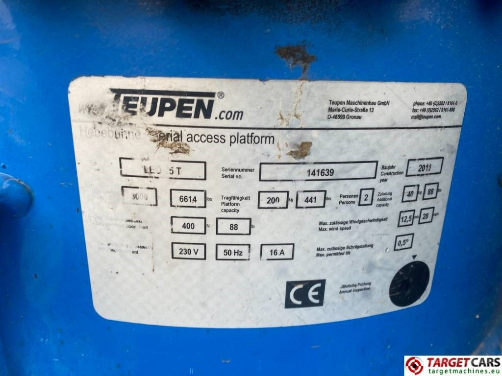 Telescoophoogwerker Teupen Leo 25T Tracked HyBrid Telescopic Boom Lift 2500cm: afbeelding 10