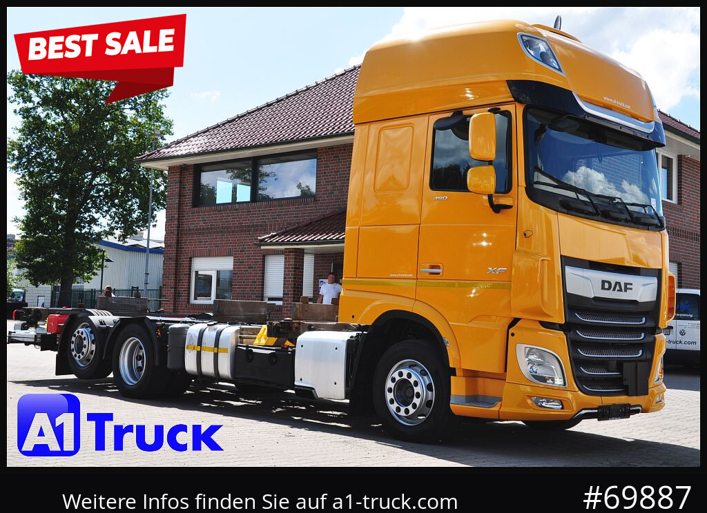 DAF XF 480, MultiBDF, 7,45, Standklima, LBW, - Containertransporter/ Wissellaadbak vrachtwagen: afbeelding 1 DAF XF 480, MultiBDF, 7,45, Standklima, LBW, - Containertransporter/ Wissellaadbak vrachtwagen: afbeelding 1