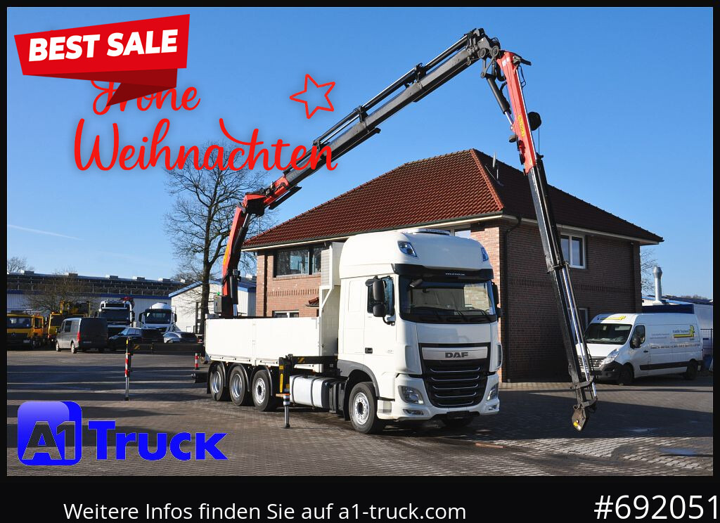 DAF XF 510 SSC PK 34.002, Jib Seilwinde Funk - Vrachtwagen met open laadbak, Kraanwagen: afbeelding 1 DAF XF 510 SSC PK 34.002, Jib Seilwinde Funk - Vrachtwagen met open laadbak, Kraanwagen: afbeelding 1