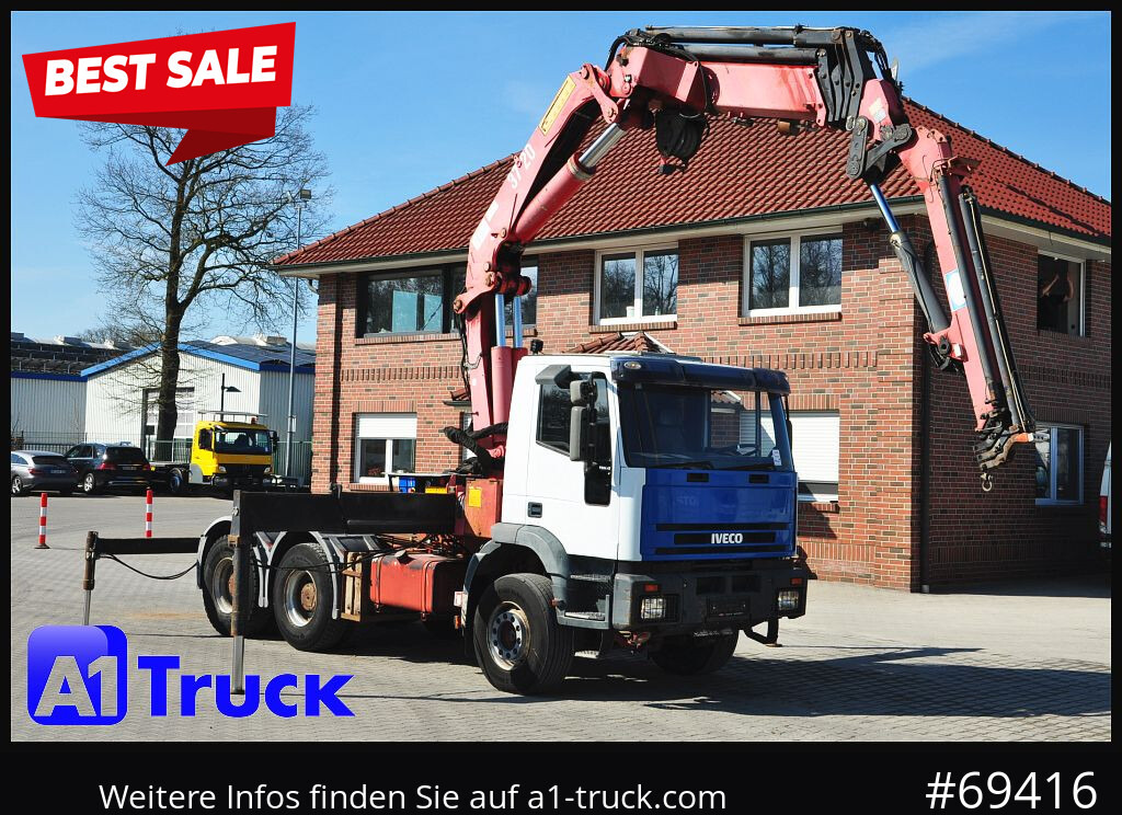 IVECO 420 6x4, HMF3722 Jib Funk Seilwinde, - Kraanwagen: afbeelding 1 IVECO 420 6x4, HMF3722 Jib Funk Seilwinde, - Kraanwagen: afbeelding 1