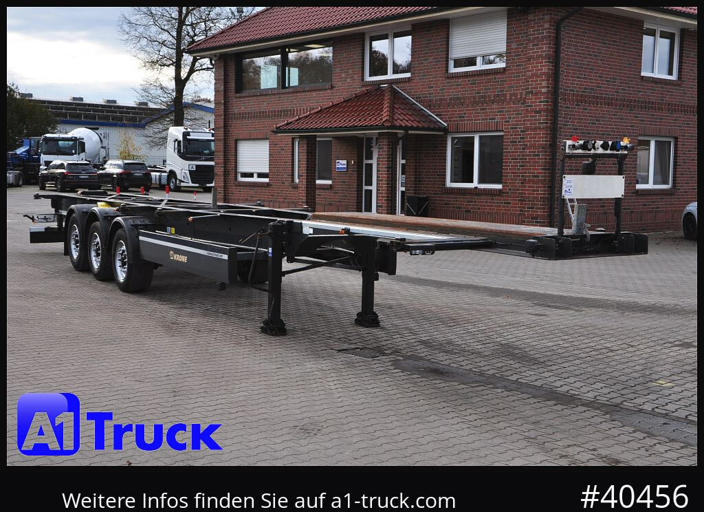Containertransporter/ Wissellaadbak oplegger KRONE Container Chassi lang, 2 x 7,45 Wechselbrücken, wenig genutzt..: afbeelding 1