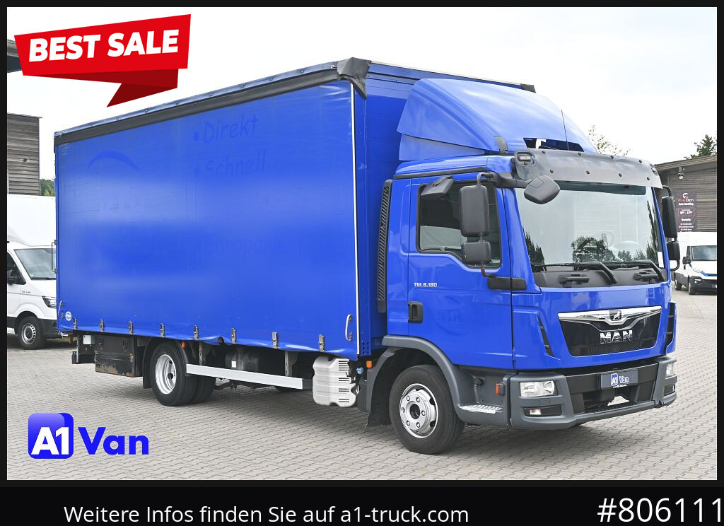 MAN TGL 8.180 4x2 Pritsche Plane, LBW, Klima - Schuifzeilen vrachtwagen: afbeelding 1 MAN TGL 8.180 4x2 Pritsche Plane, LBW, Klima - Schuifzeilen vrachtwagen: afbeelding 1