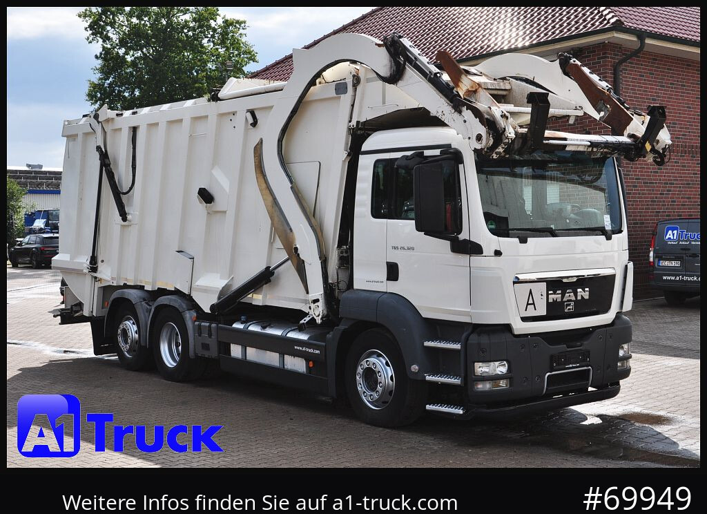 MAN TGS 26.320, Faun 533 Frontlader, Überkopflader Müllwagen, - Vuilniswagen: afbeelding 1 MAN TGS 26.320, Faun 533 Frontlader, Überkopflader Müllwagen, - Vuilniswagen: afbeelding 1