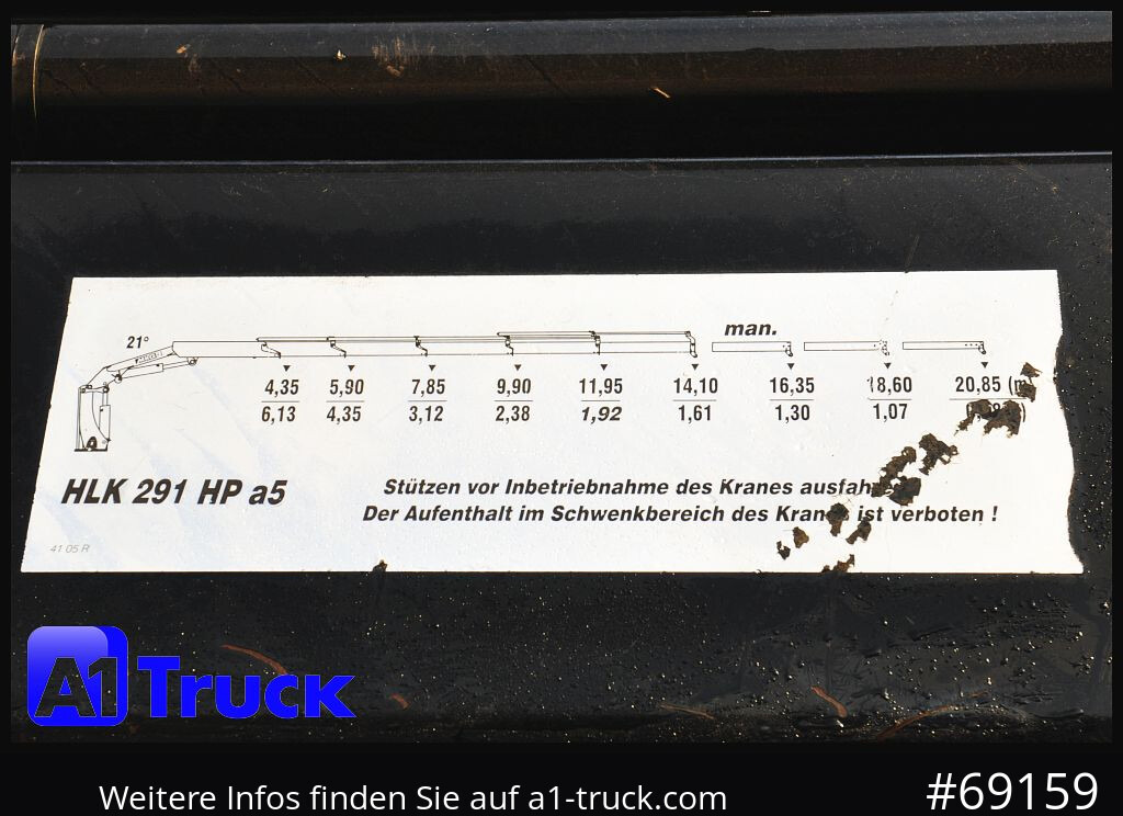 MERCEDES-BENZ Actros 1844 MP3, Kran MKG 291 HP 5+3 Funk, TÜV 06/2026 - Kraanwagen: afbeelding 2 MERCEDES-BENZ Actros 1844 MP3, Kran MKG 291 HP 5+3 Funk, TÜV 06/2026 - Kraanwagen: afbeelding 2