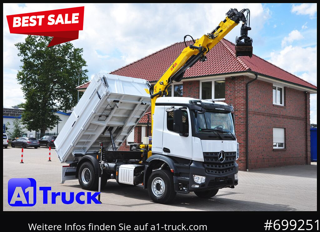 MERCEDES-BENZ Arocs 1840, Kipper + Kran,Funk Navi, - Kraanwagen, Kipper vrachtwagen: afbeelding 1 MERCEDES-BENZ Arocs 1840, Kipper + Kran,Funk Navi, - Kraanwagen, Kipper vrachtwagen: afbeelding 1
