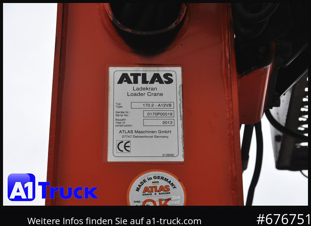MERCEDES-BENZ Axor 2543, Atlas 170.2 Kran, Lift-Lenkachse, - Vrachtwagen met open laadbak, Kraanwagen: afbeelding 2 MERCEDES-BENZ Axor 2543, Atlas 170.2 Kran, Lift-Lenkachse, - Vrachtwagen met open laadbak, Kraanwagen: afbeelding 2