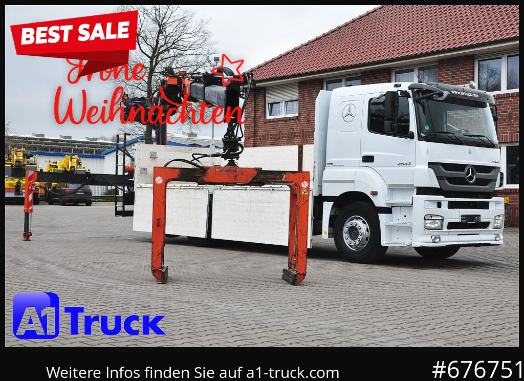 MERCEDES-BENZ Axor 2543, Atlas 170.2 Kran, Lift-Lenkachse, - Vrachtwagen met open laadbak, Kraanwagen: afbeelding 1 MERCEDES-BENZ Axor 2543, Atlas 170.2 Kran, Lift-Lenkachse, - Vrachtwagen met open laadbak, Kraanwagen: afbeelding 1