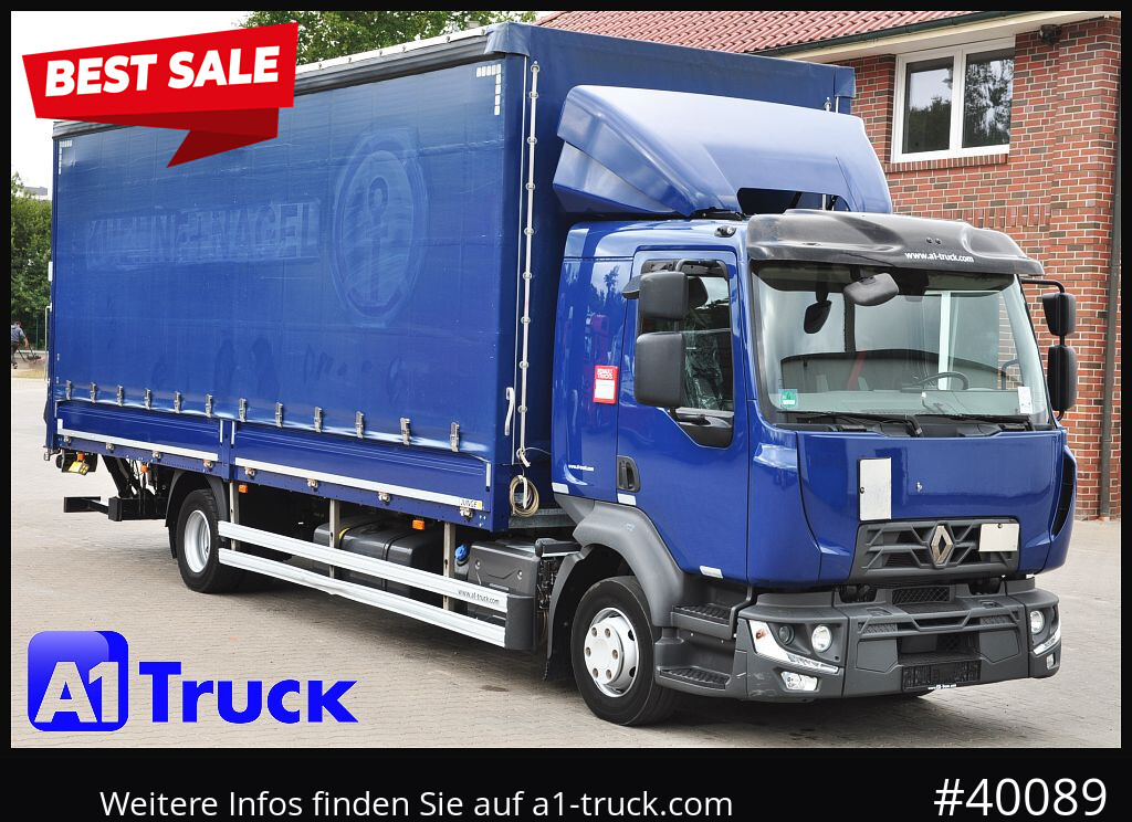 RENAULT D 240, 4x2, Ladebordwand, LBW, guter Zustand - Schuifzeilen vrachtwagen: afbeelding 1 RENAULT D 240, 4x2, Ladebordwand, LBW, guter Zustand - Schuifzeilen vrachtwagen: afbeelding 1