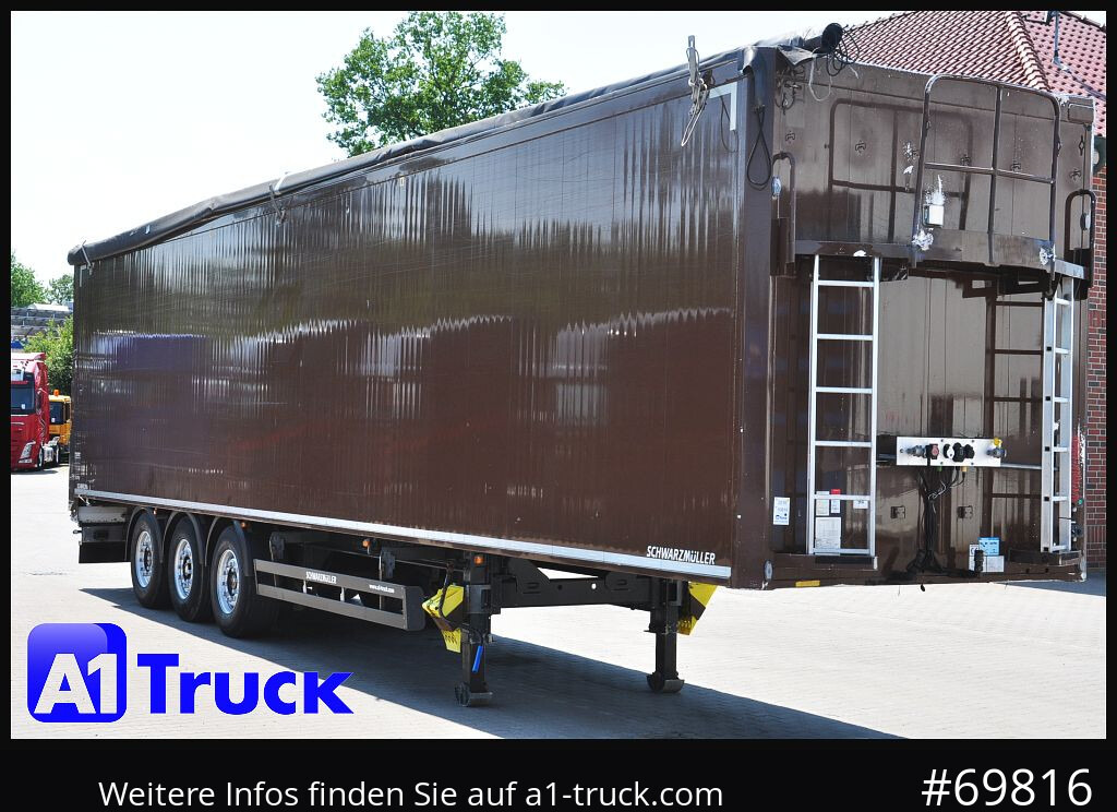 SCHWARZMUELLER Vollalu, 90m³, 7620 Kg, Lift CF 8mm, - Schuifvloer oplegger: afbeelding 1 SCHWARZMUELLER Vollalu, 90m³, 7620 Kg, Lift CF 8mm, - Schuifvloer oplegger: afbeelding 1