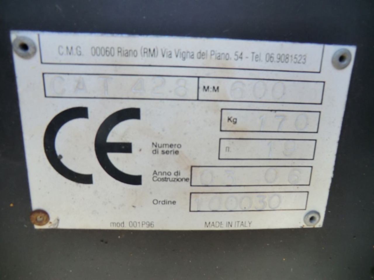 Caterpillar 428 Benna con denti per retroescavaore terna, larghezza mm 600, peso kg 170, anno di costruzione 03/06. - Graafbak: afbeelding 2 Caterpillar 428 Benna con denti per retroescavaore terna, larghezza mm 600, peso kg 170, anno di costruzione 03/06. - Graafbak: afbeelding 2
