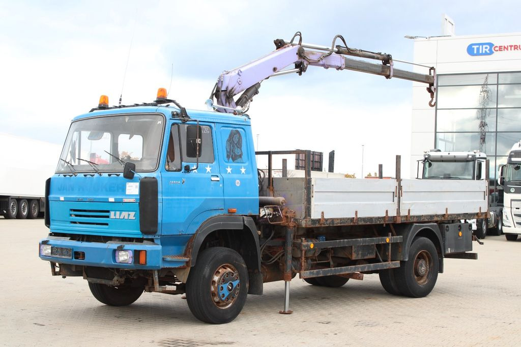 LIAZ 18.23,CRANE NJ SR-70 PT,BEACONS - Vrachtwagen met open laadbak, Kraanwagen: afbeelding 1 LIAZ 18.23,CRANE NJ SR-70 PT,BEACONS - Vrachtwagen met open laadbak, Kraanwagen: afbeelding 1