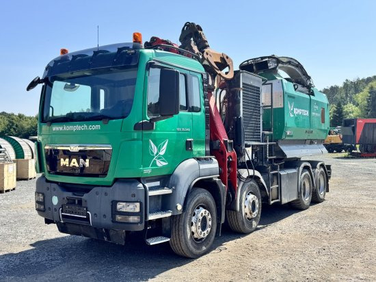 MAN TGS 35.540 8x4 mit Komptech-Zusatzeinheit - Bosbouwmachine, Vrachtwagen: afbeelding 1 MAN TGS 35.540 8x4 mit Komptech-Zusatzeinheit - Bosbouwmachine, Vrachtwagen: afbeelding 1