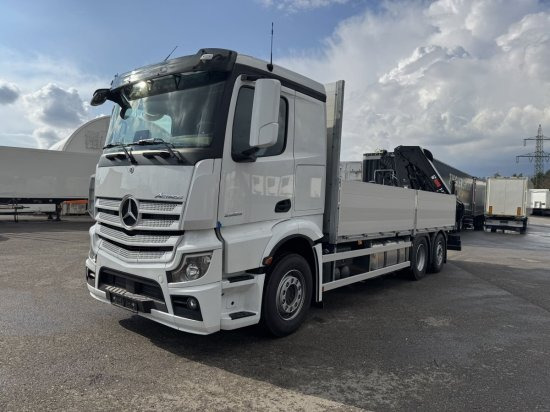Mercedes-Benz Actros 2653, Retarder, Pritsche, Hiab Hipro 232 ES5 - Vrachtwagen met open laadbak, Kraanwagen: afbeelding 3 Mercedes-Benz Actros 2653, Retarder, Pritsche, Hiab Hipro 232 ES5 - Vrachtwagen met open laadbak, Kraanwagen: afbeelding 3