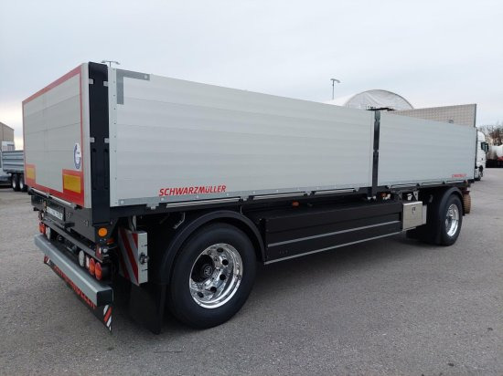 Schwarzmüller 2-Achs Jumbo-Baustoff-Plateauanhänger, BPW-Achsen, Alufelgen, - Open/ Plateau aanhangwagen: afbeelding 4 Schwarzmüller 2-Achs Jumbo-Baustoff-Plateauanhänger, BPW-Achsen, Alufelgen, - Open/ Plateau aanhangwagen: afbeelding 4