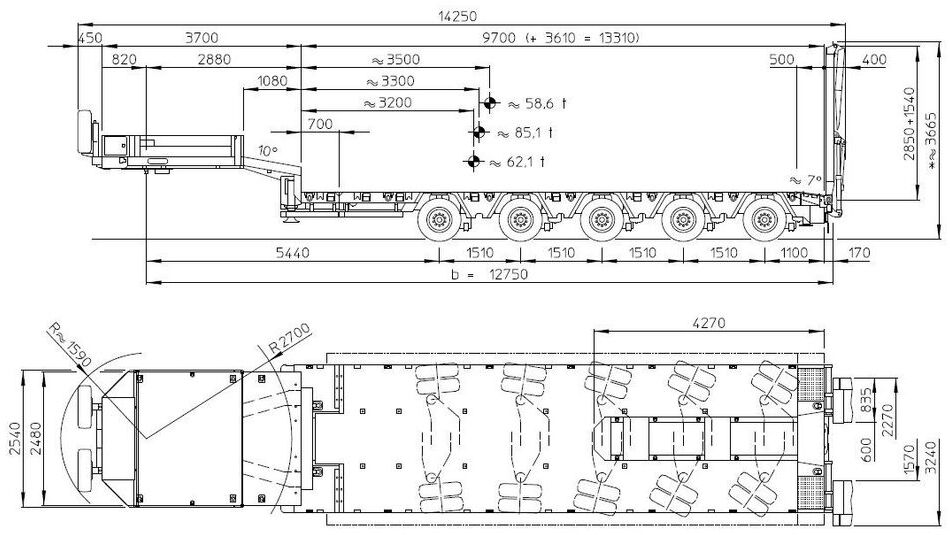 Goldhofer 5-Achs-Tele-Semi mit hydr. Rampen MPA - Dieplader oplegger: afbeelding 5 Goldhofer 5-Achs-Tele-Semi mit hydr. Rampen MPA - Dieplader oplegger: afbeelding 5
