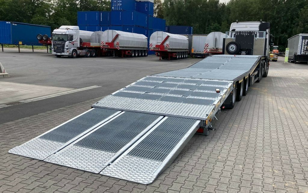 Nieuw Dieplader oplegger Meusburger 3-Achs-Satteltieflader mit abklappbarem Heck: afbeelding 6