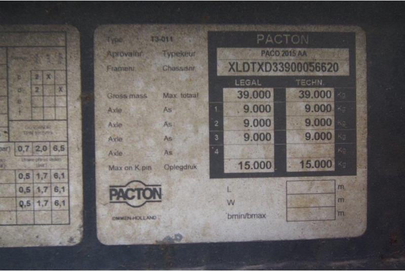 Pacton Tautliner - Schuifzeiloplegger: afbeelding 5 Pacton Tautliner - Schuifzeiloplegger: afbeelding 5