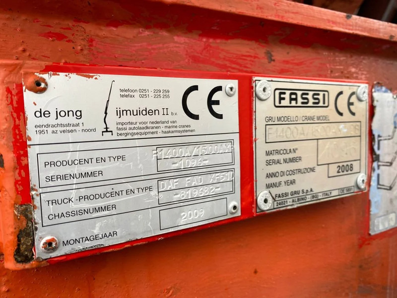 Kraanwagen DAF XF 105 10X4 + FASSI F1500AXP.28 KRAAN/KRAN/CRANE/GRUA: afbeelding 15 Kraanwagen DAF XF 105 10X4 + FASSI F1500AXP.28 KRAAN/KRAN/CRANE/GRUA: afbeelding 15