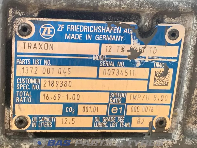 DAF CF Euro 6 DAF 12TX2210 TD TraXon Versnellingsbak 2021008 - Versnellingsbak voor Vrachtwagen: afbeelding 5 DAF CF Euro 6 DAF 12TX2210 TD TraXon Versnellingsbak 2021008 - Versnellingsbak voor Vrachtwagen: afbeelding 5