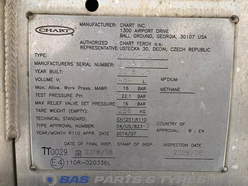 Scania LNG tank Scania 406 Liter 1776103 - Brandstoftank voor Vrachtwagen: afbeelding 5 Scania LNG tank Scania 406 Liter 1776103 - Brandstoftank voor Vrachtwagen: afbeelding 5